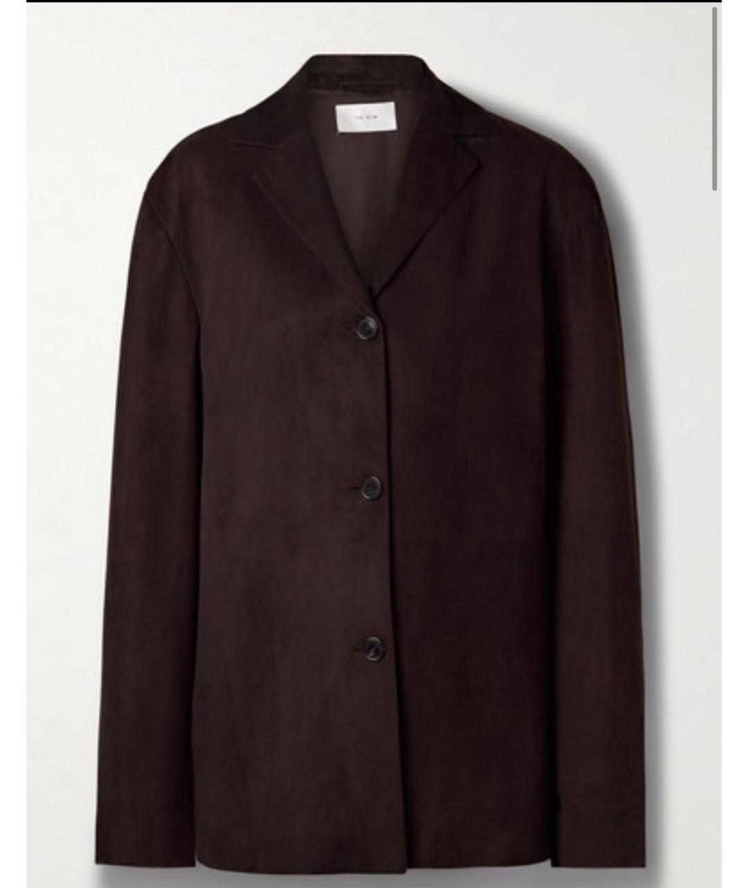 THE ROW Коричневый замшевый жакет/пиджак, фото 4