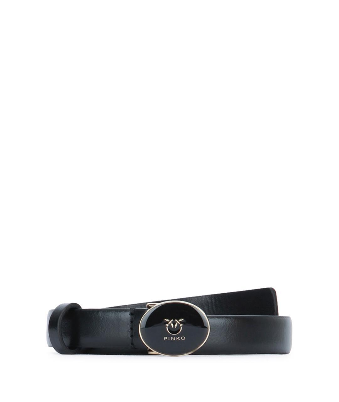 PINKO Черный кожаный ремень, фото 3