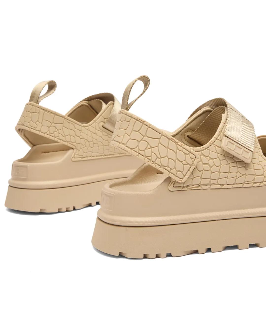 UGG AUSTRALIA Бежевые синтетические босоножки, фото 3