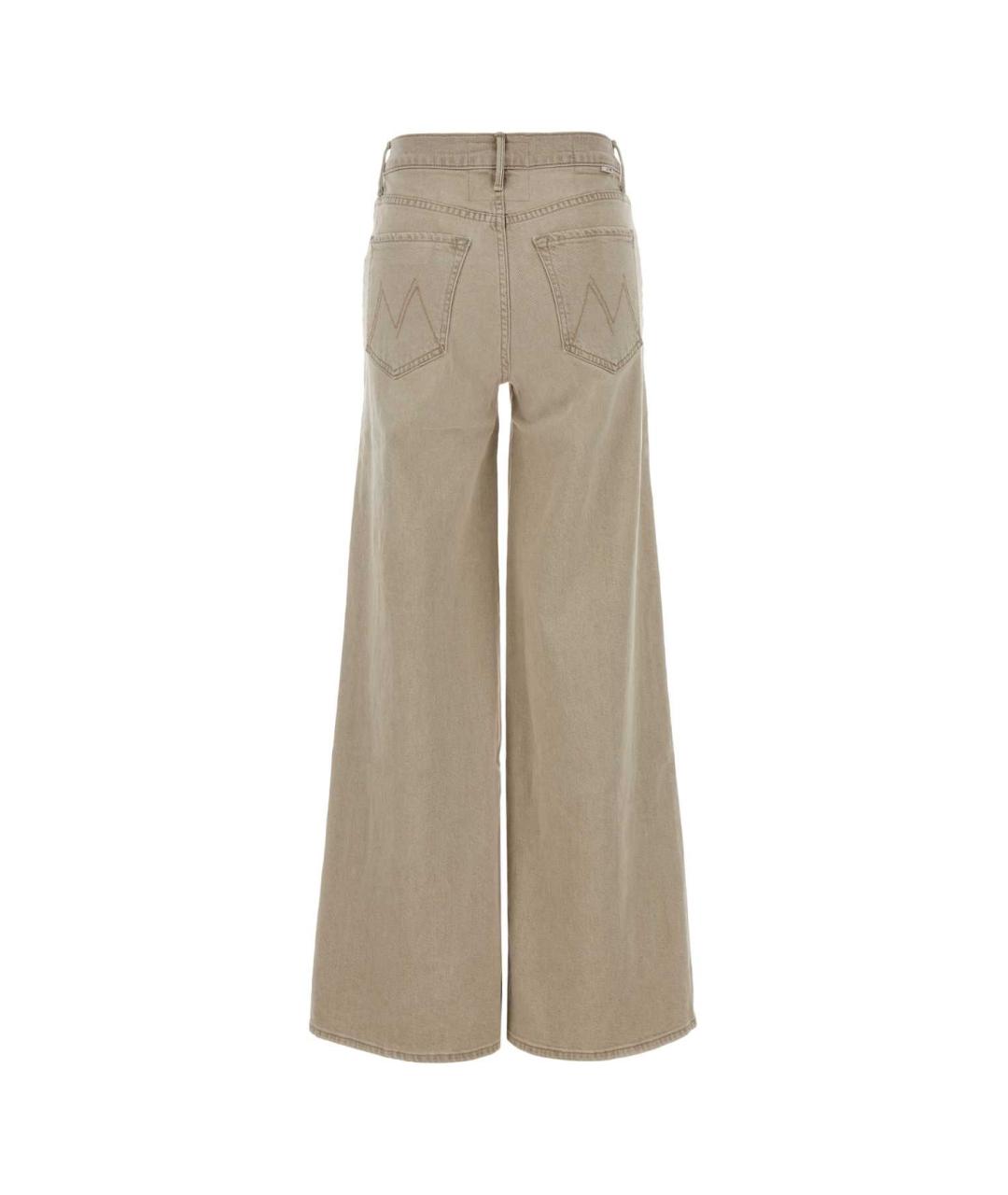 MOTHER Бежевые хлопковые прямые джинсы, фото 2