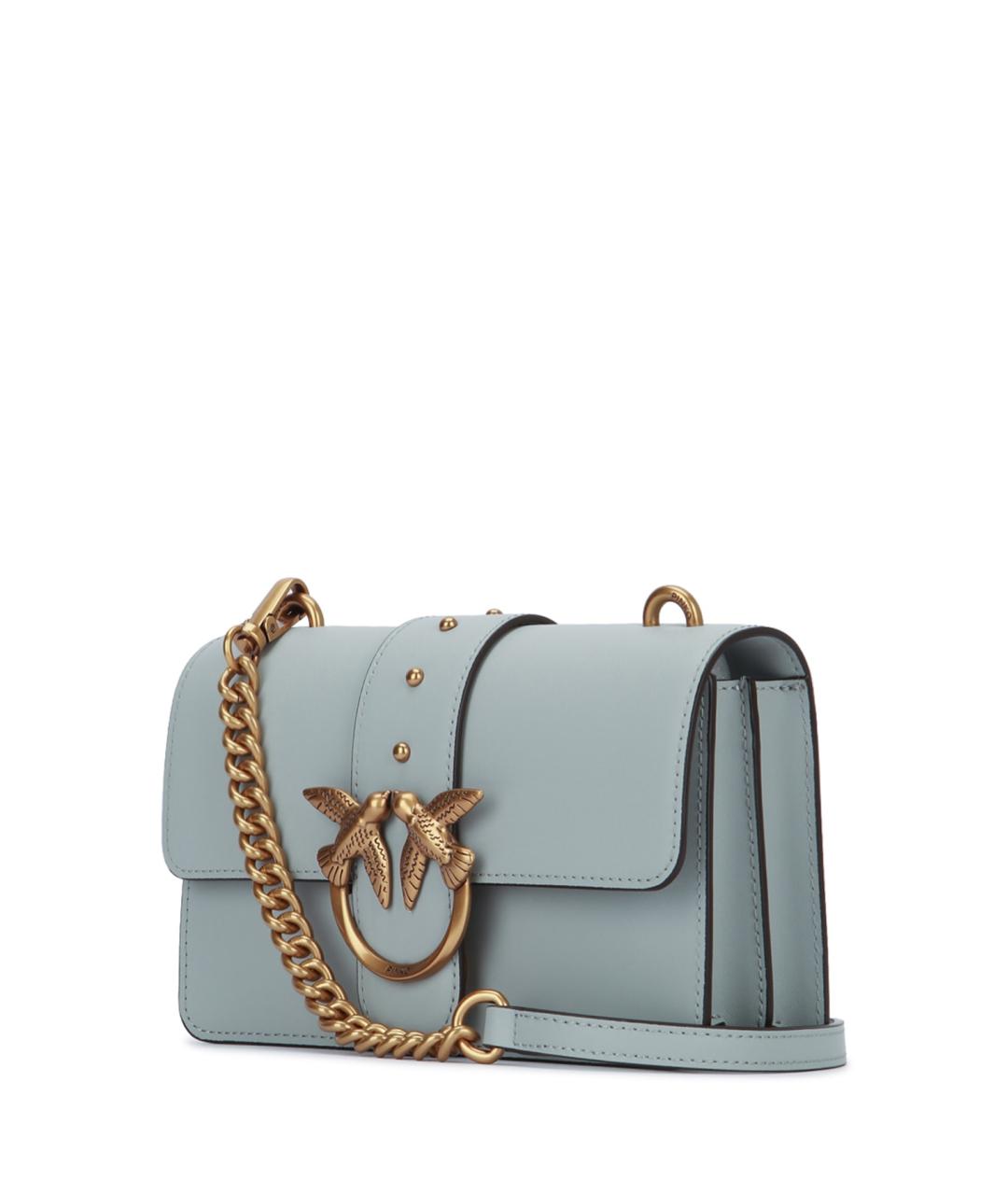 PINKO Голубая кожаная сумка через плечо, фото 2