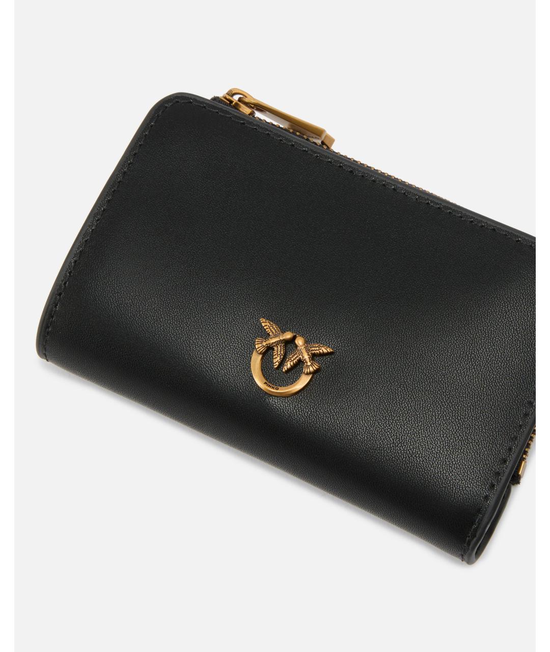 PINKO Черный кожаный кошелек, фото 3