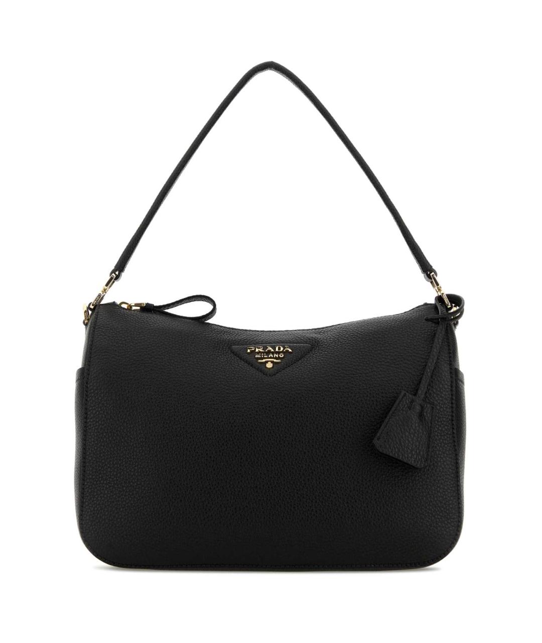 PRADA Черная кожаная сумка через плечо, фото 1