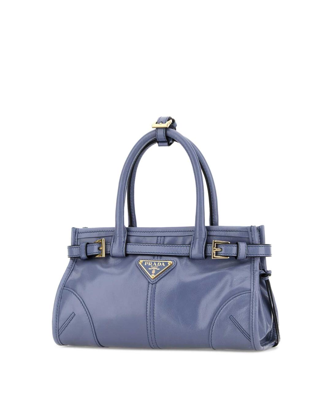 PRADA Голубая кожаная сумка тоут, фото 2
