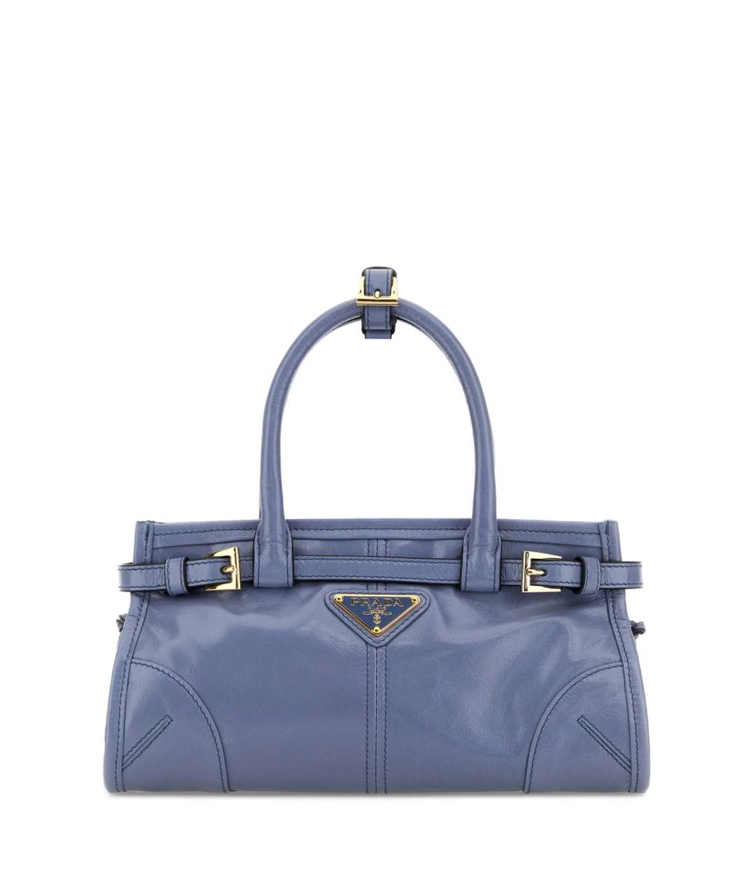 PRADA Голубая кожаная сумка тоут, фото 1