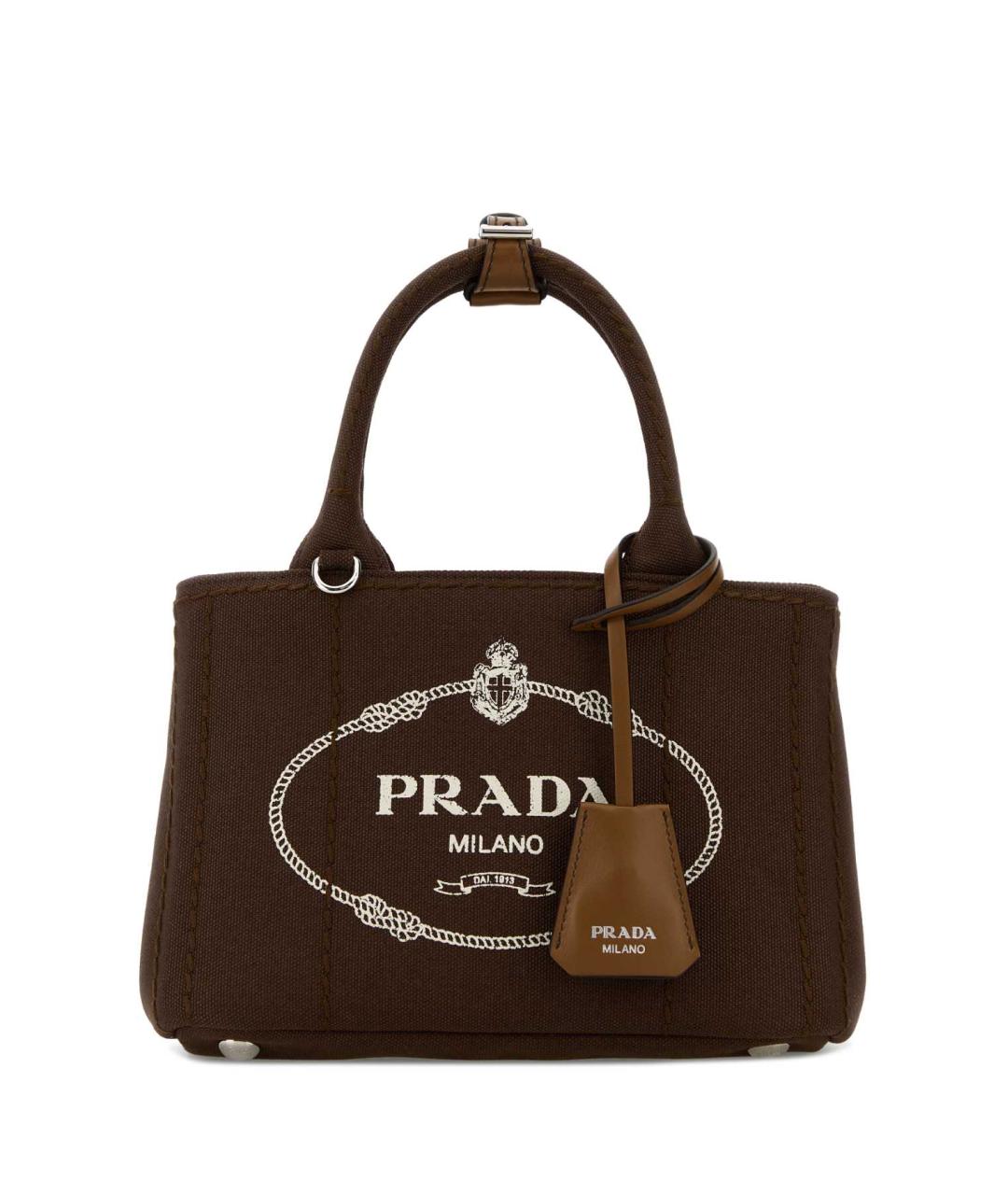 PRADA Коричневая тканевая сумка через плечо, фото 1