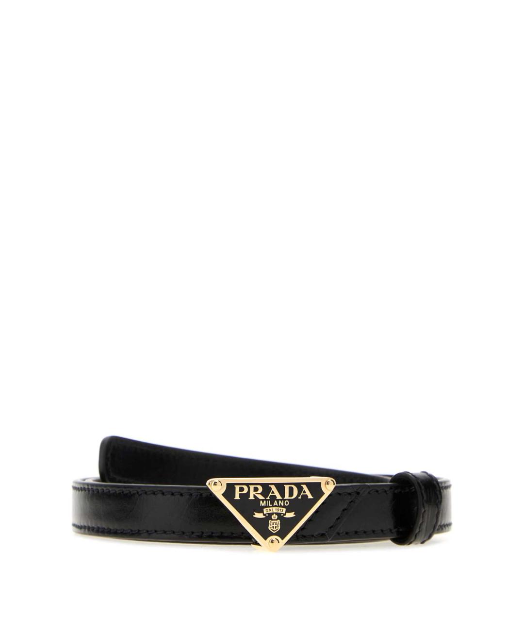 PRADA Черный кожаный ремень, фото 1