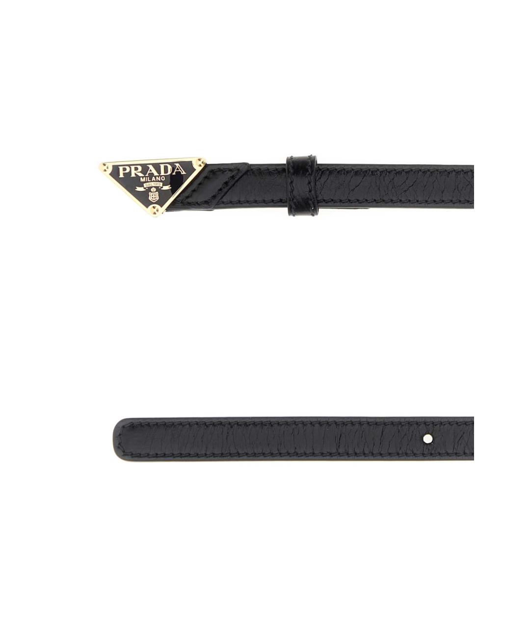PRADA Черный кожаный ремень, фото 2