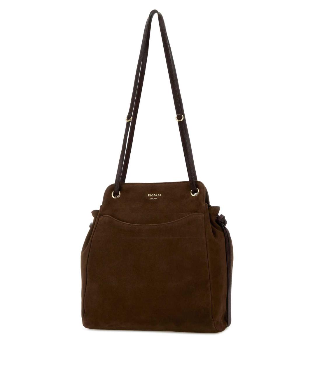 PRADA Коричневая замшевая сумка через плечо, фото 2