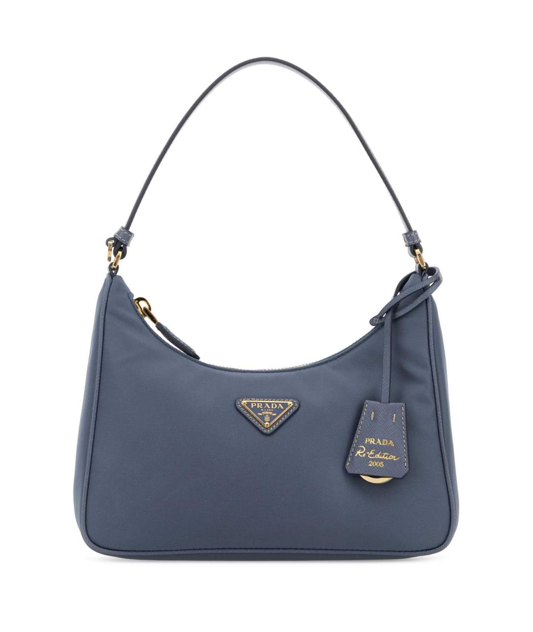 PRADA Голубая синтетическая сумка с короткими ручками, фото 1