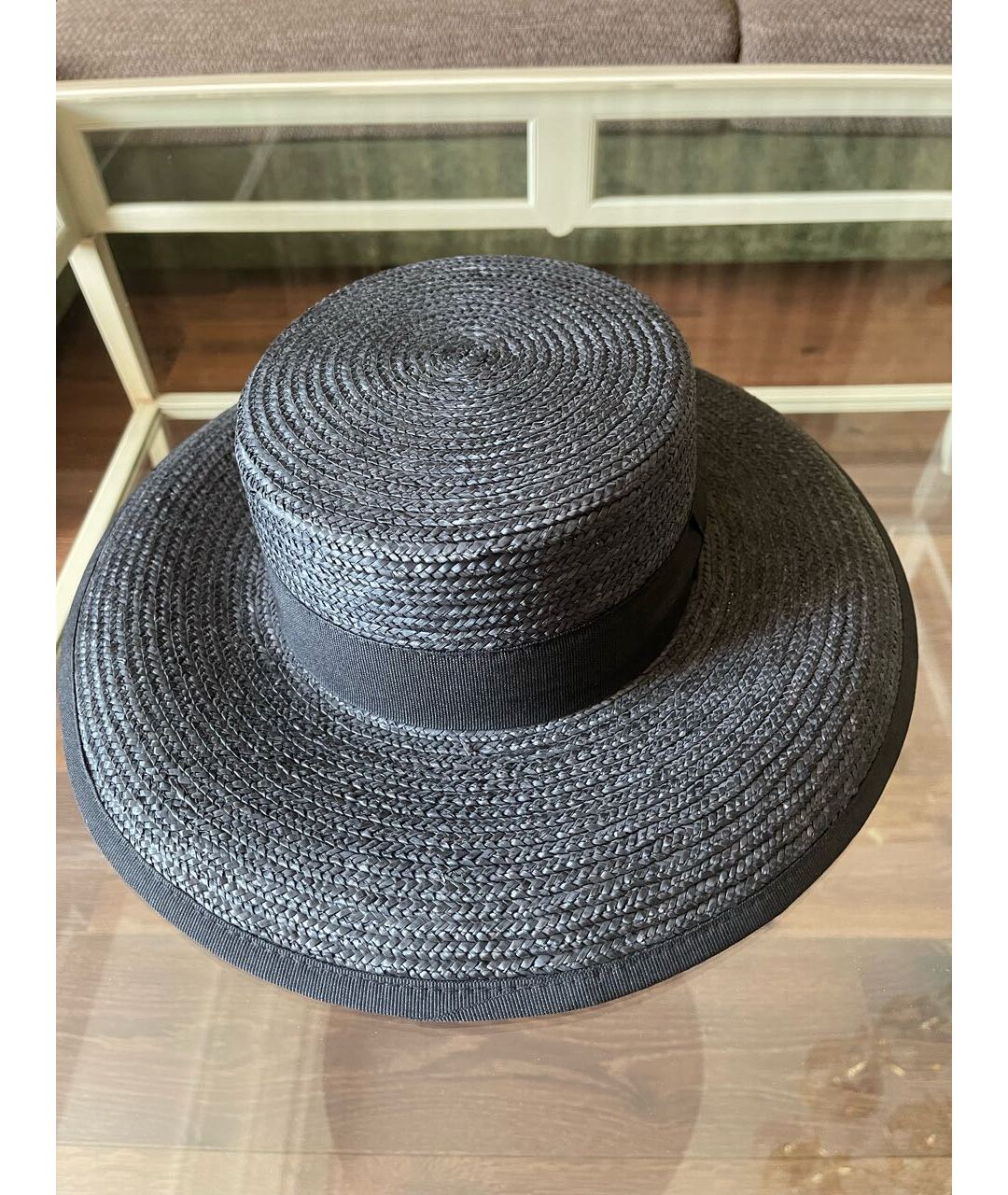 'S MAX MARA Черная соломенная шляпа, фото 2