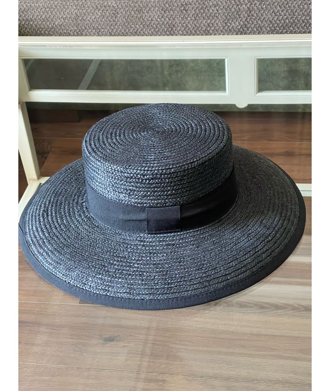 'S MAX MARA Черная соломенная шляпа, фото 5