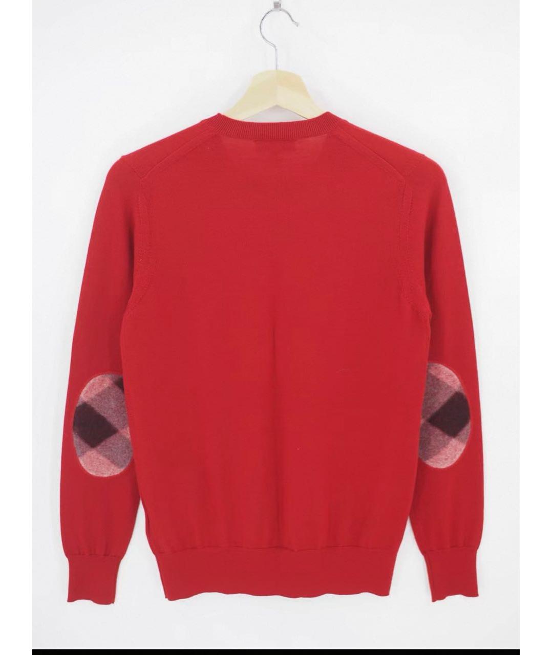 BURBERRY Бордовый шерстяной джемпер / свитер, фото 2