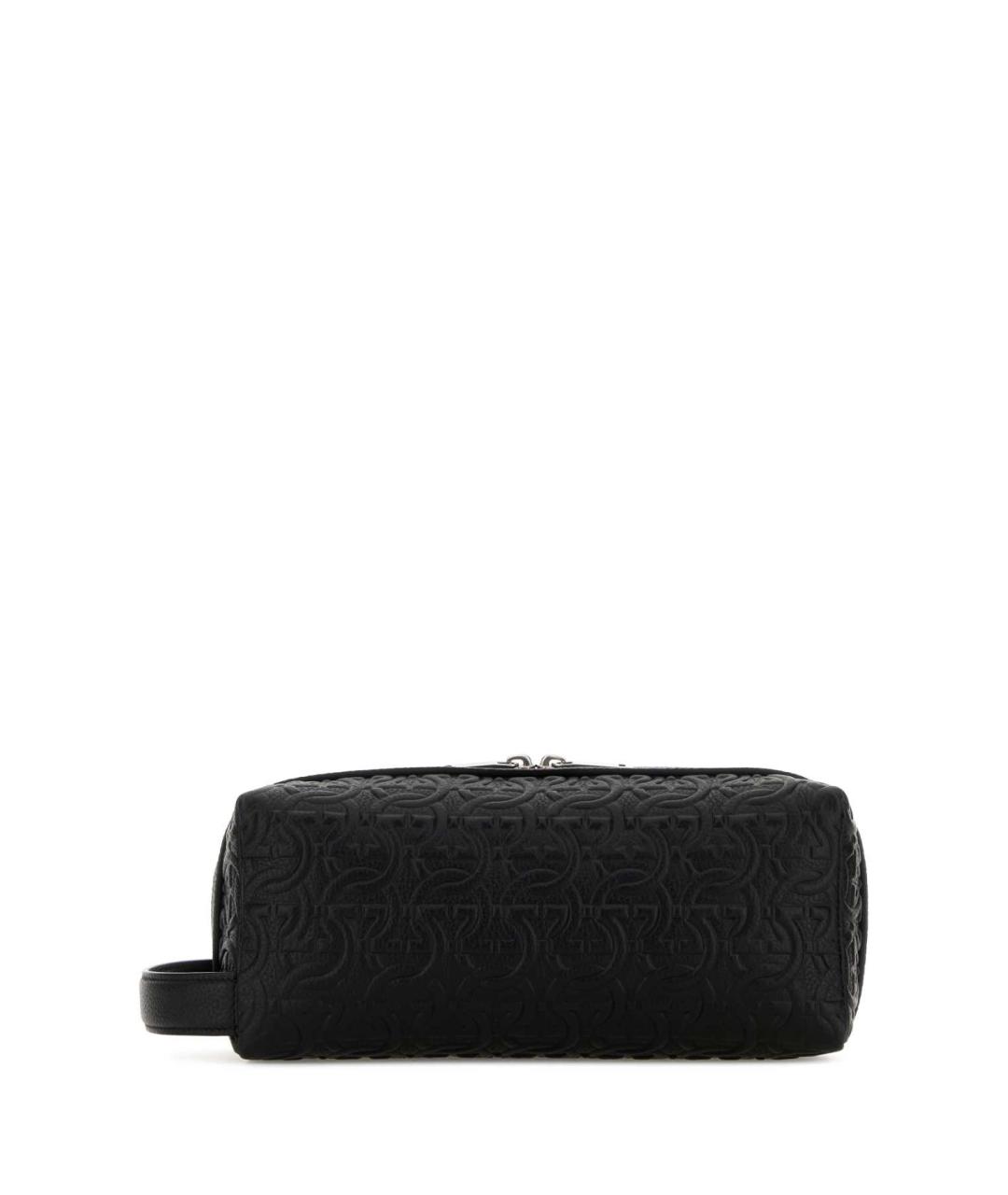 FERRAGAMO Черная кожаная барсетка, фото 1