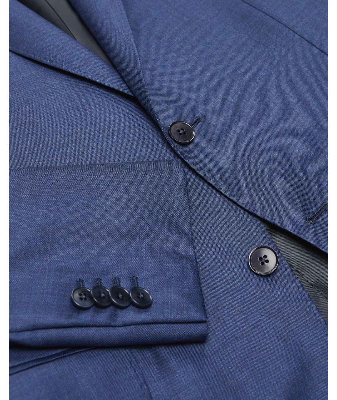 ZEGNA Синий шерстяной пиджак, фото 8