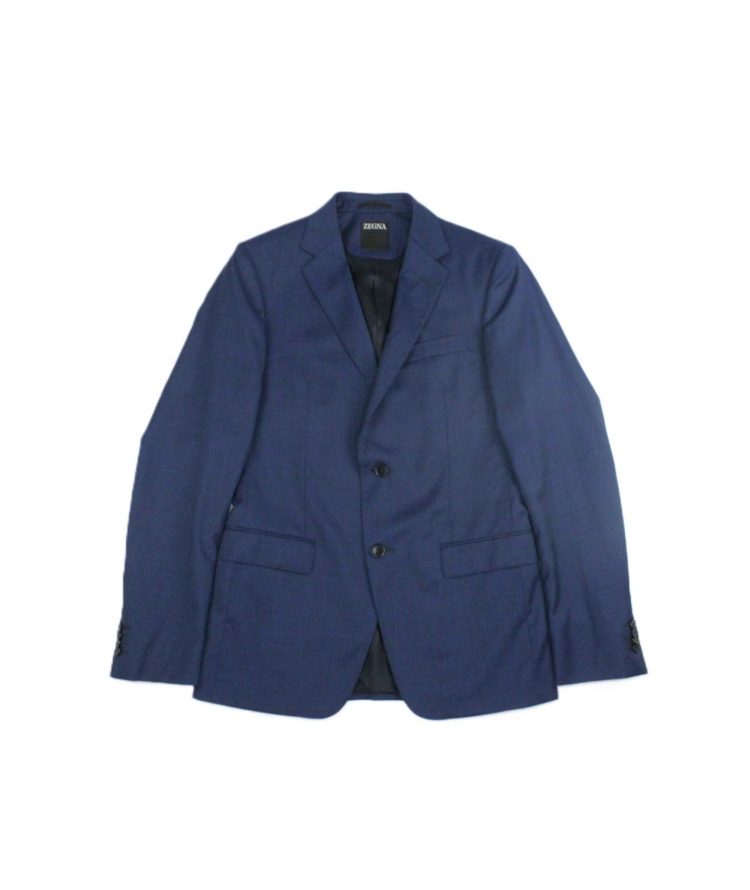 ZEGNA Синий шерстяной пиджак, фото 10