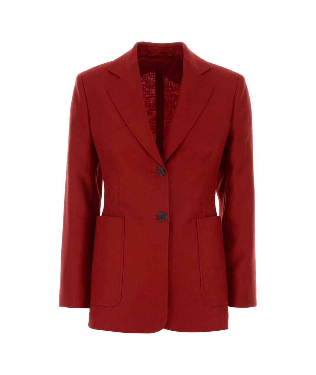 MAX MARA Красный льняной жакет/пиджак, фото 1
