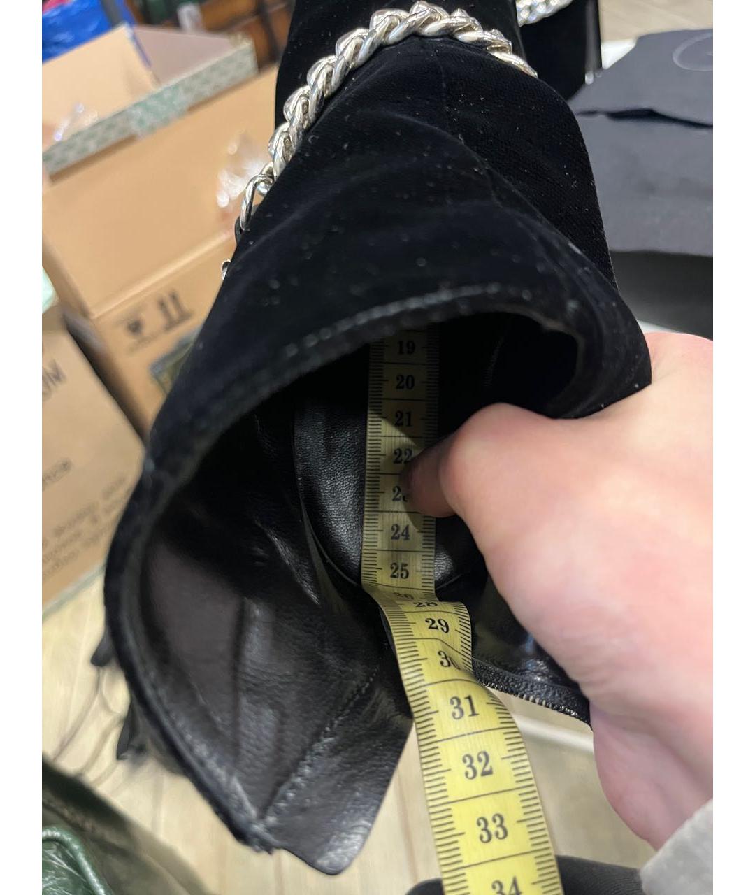 GIAMBATTISTA VALLI Черные бархатные ботильоны, фото 8