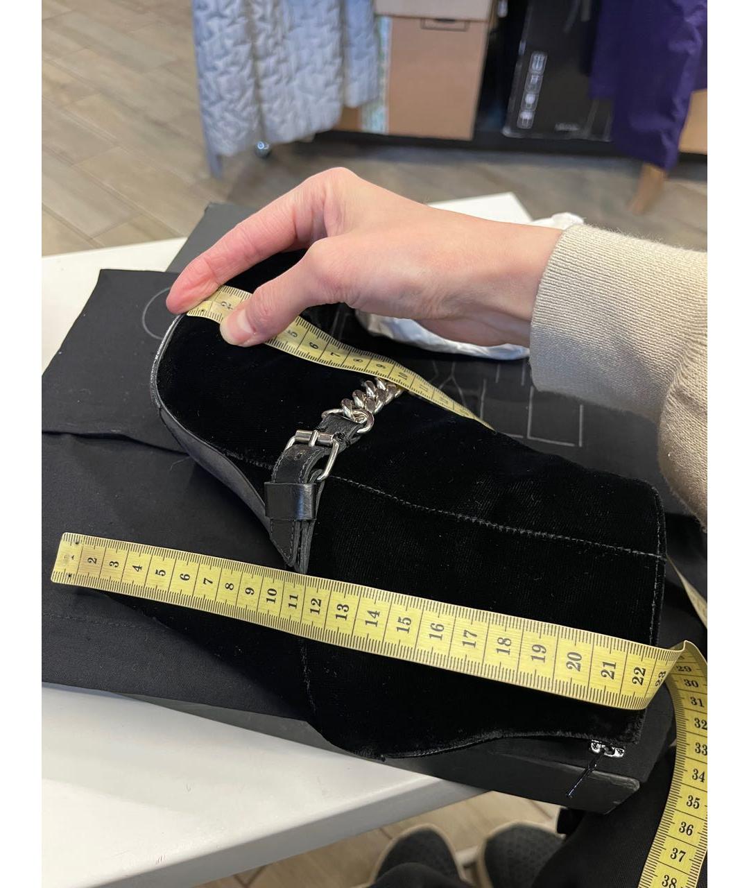 GIAMBATTISTA VALLI Черные бархатные ботильоны, фото 7