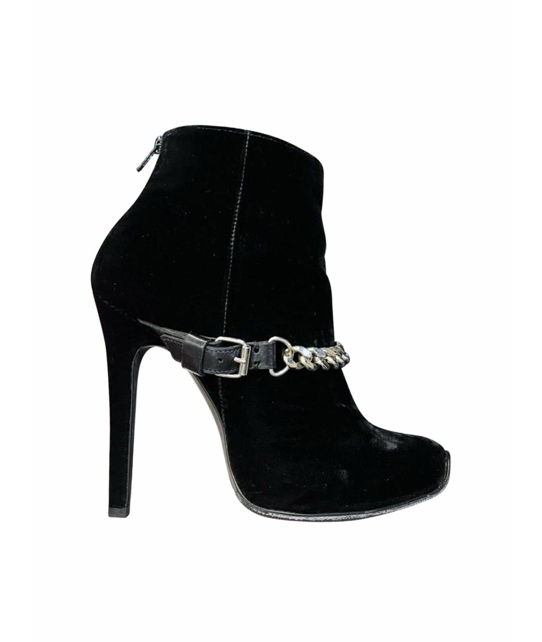 GIAMBATTISTA VALLI Черные бархатные ботильоны, фото 1