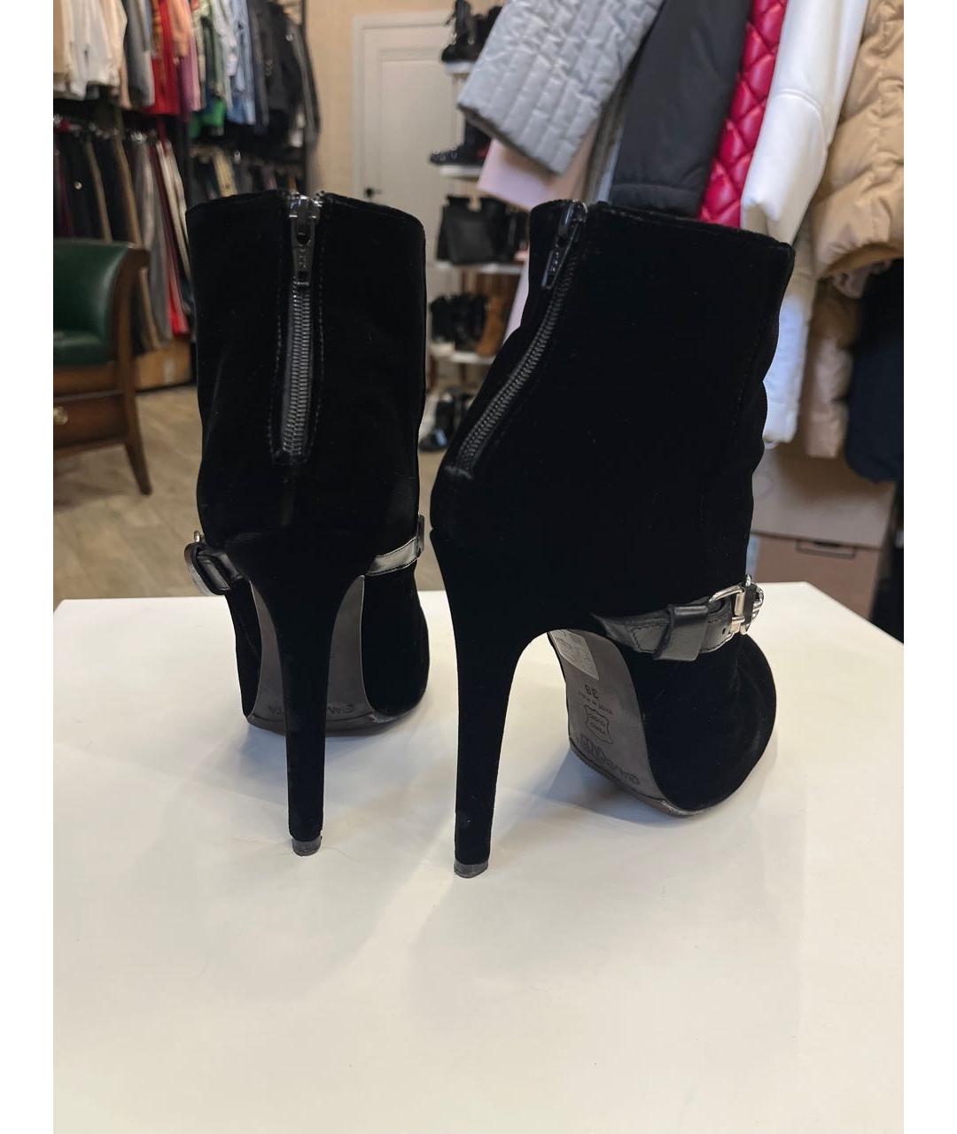 GIAMBATTISTA VALLI Черные бархатные ботильоны, фото 5