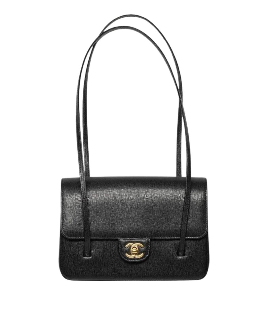 CHANEL Черная кожаная сумка через плечо, фото 1