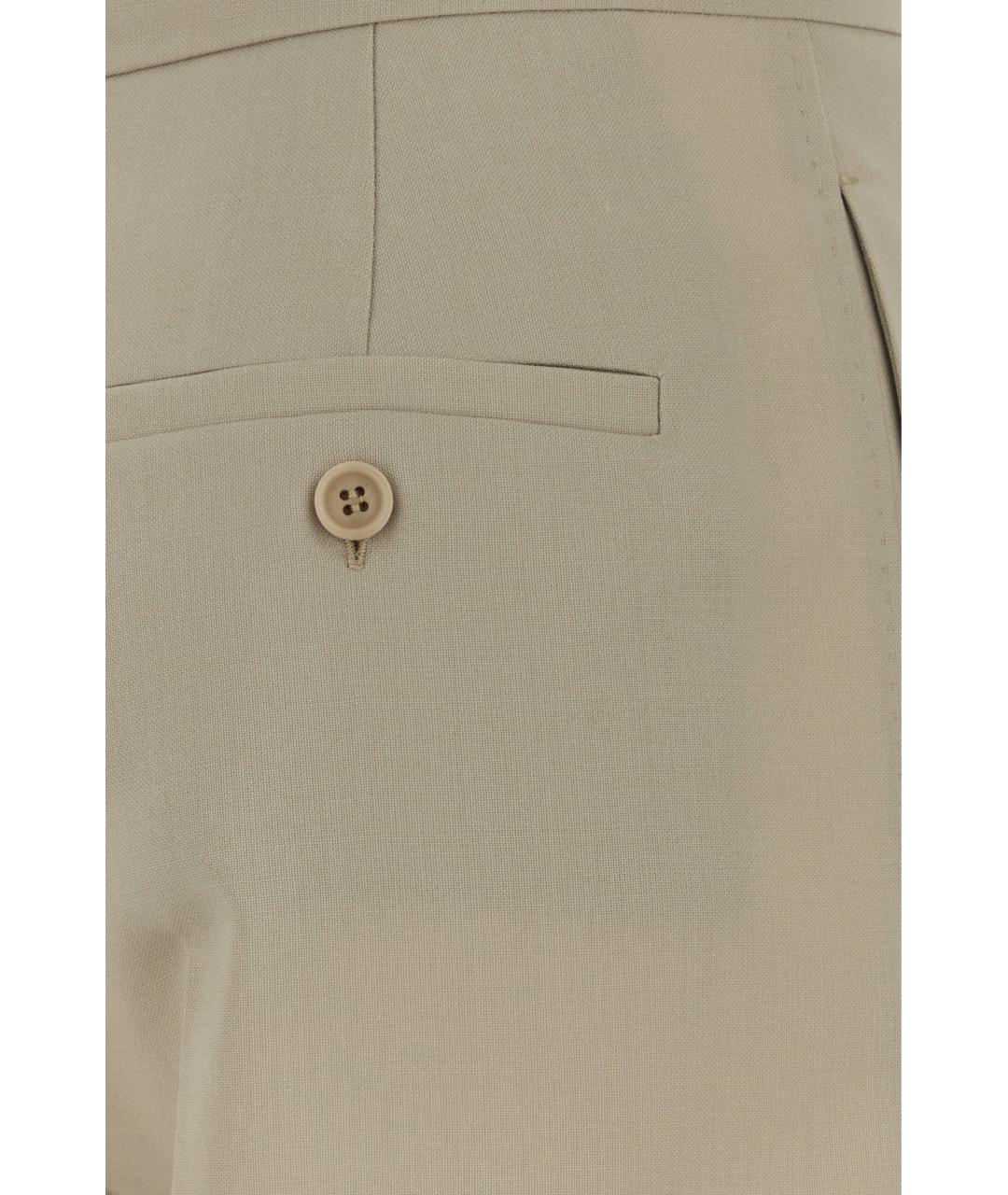 MAX MARA Бежевые шерстяные шорты, фото 3