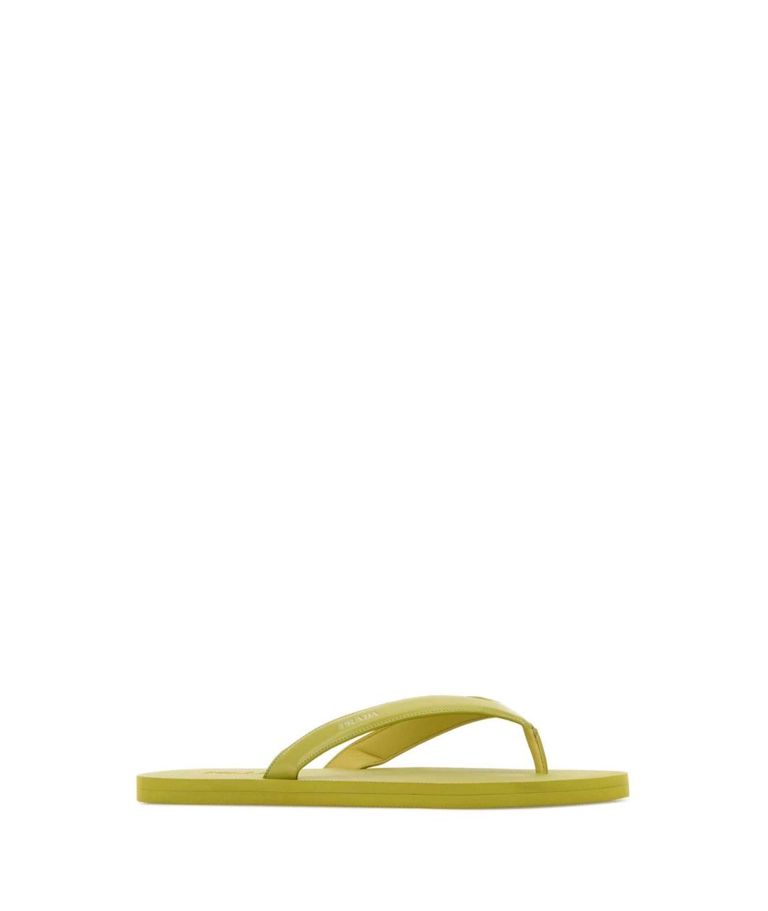 PRADA Зеленые кожаные шлепанцы, фото 2