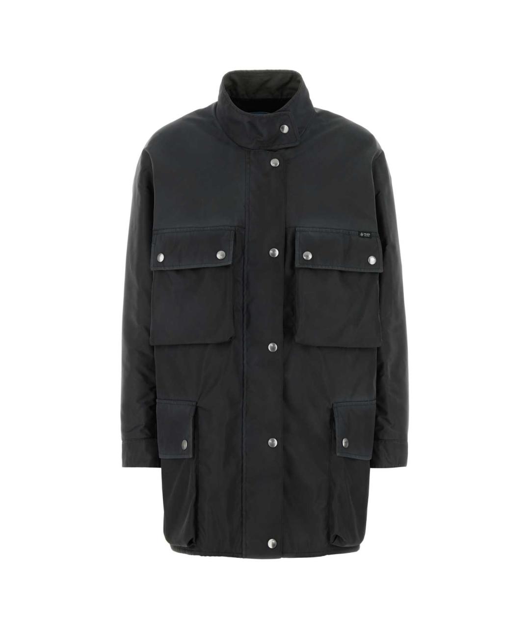 PRADA Антрацитовая полиэстеровая парка, фото 1