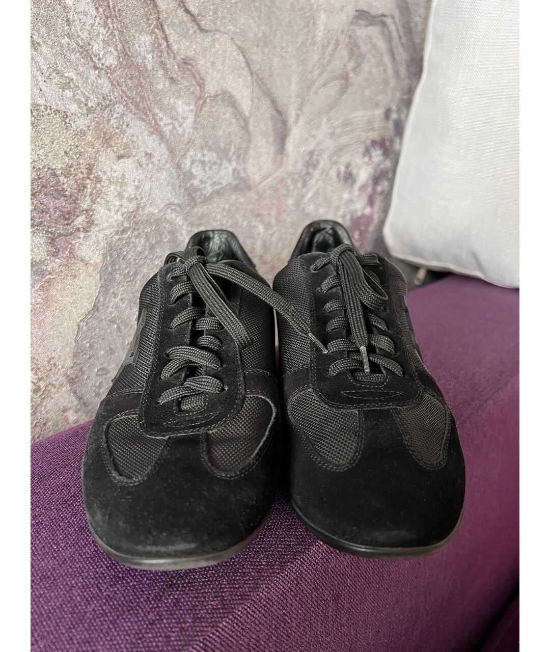 LOUIS VUITTON PRE-OWNED Черные текстильные кроссовки, фото 2
