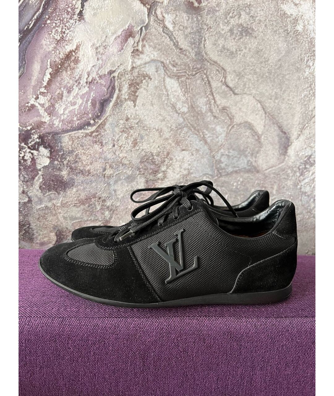 LOUIS VUITTON PRE-OWNED Черные текстильные кроссовки, фото 9