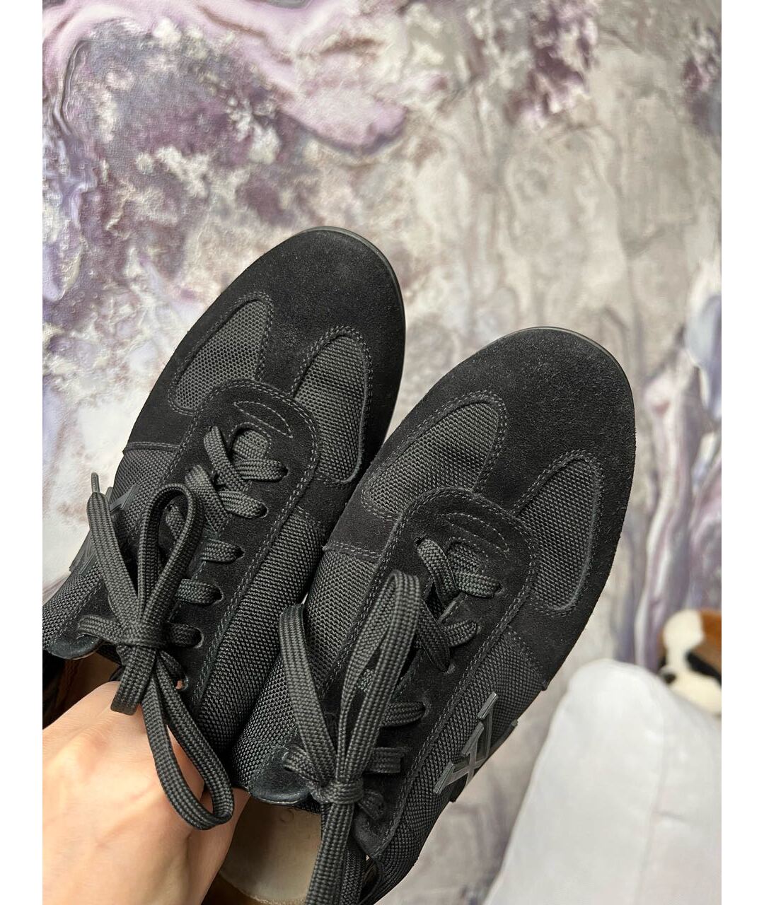 LOUIS VUITTON PRE-OWNED Черные текстильные кроссовки, фото 6