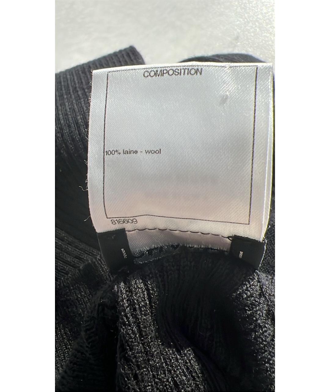CHANEL Черный шерстяной джемпер / свитер, фото 5