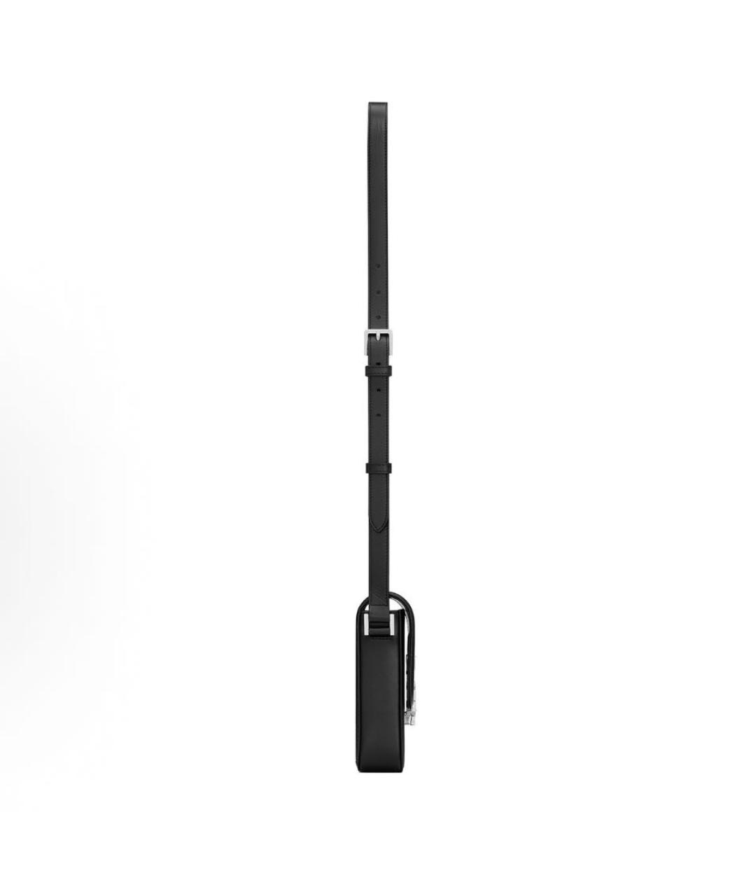 SAINT LAURENT Черная кожаная сумка через плечо, фото 4