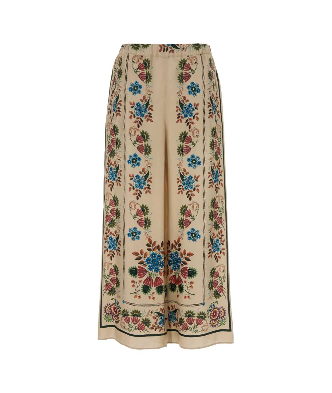 WEEKEND MAX MARA Мульти шелковые прямые брюки, фото 1