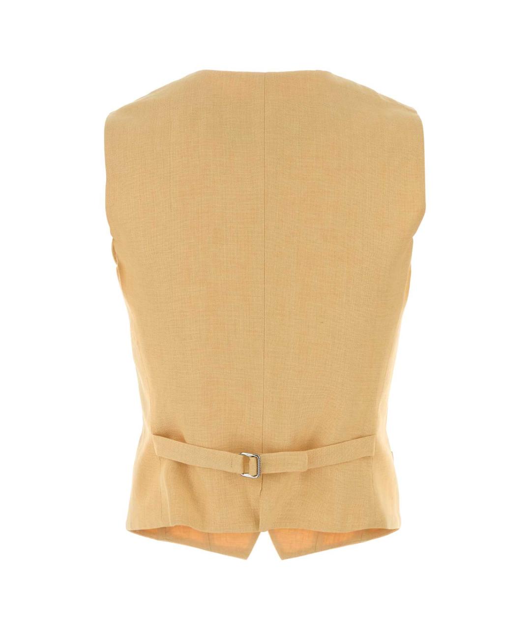 WEEKEND MAX MARA Оранжевый льняной жилет, фото 2