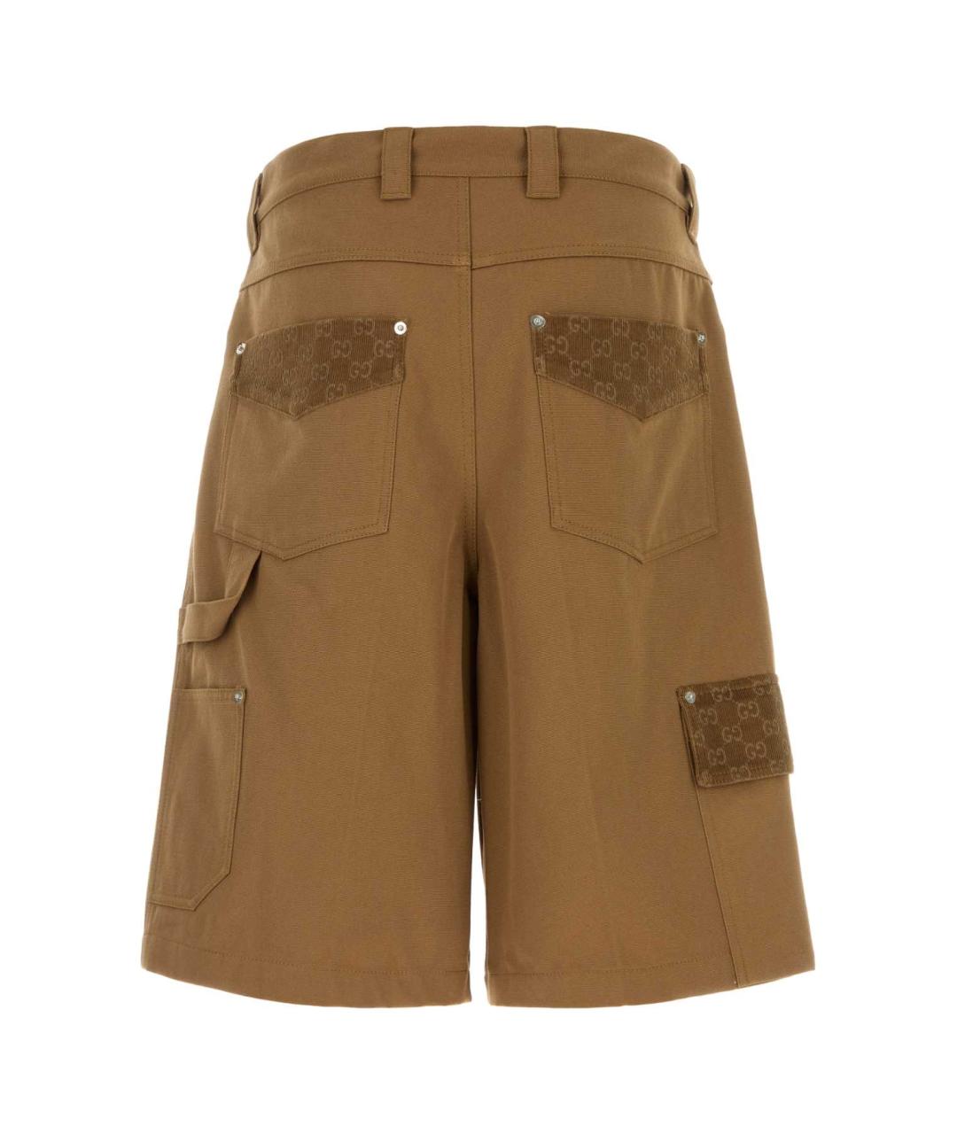 GUCCI Бежевые хлопковые шорты, фото 2