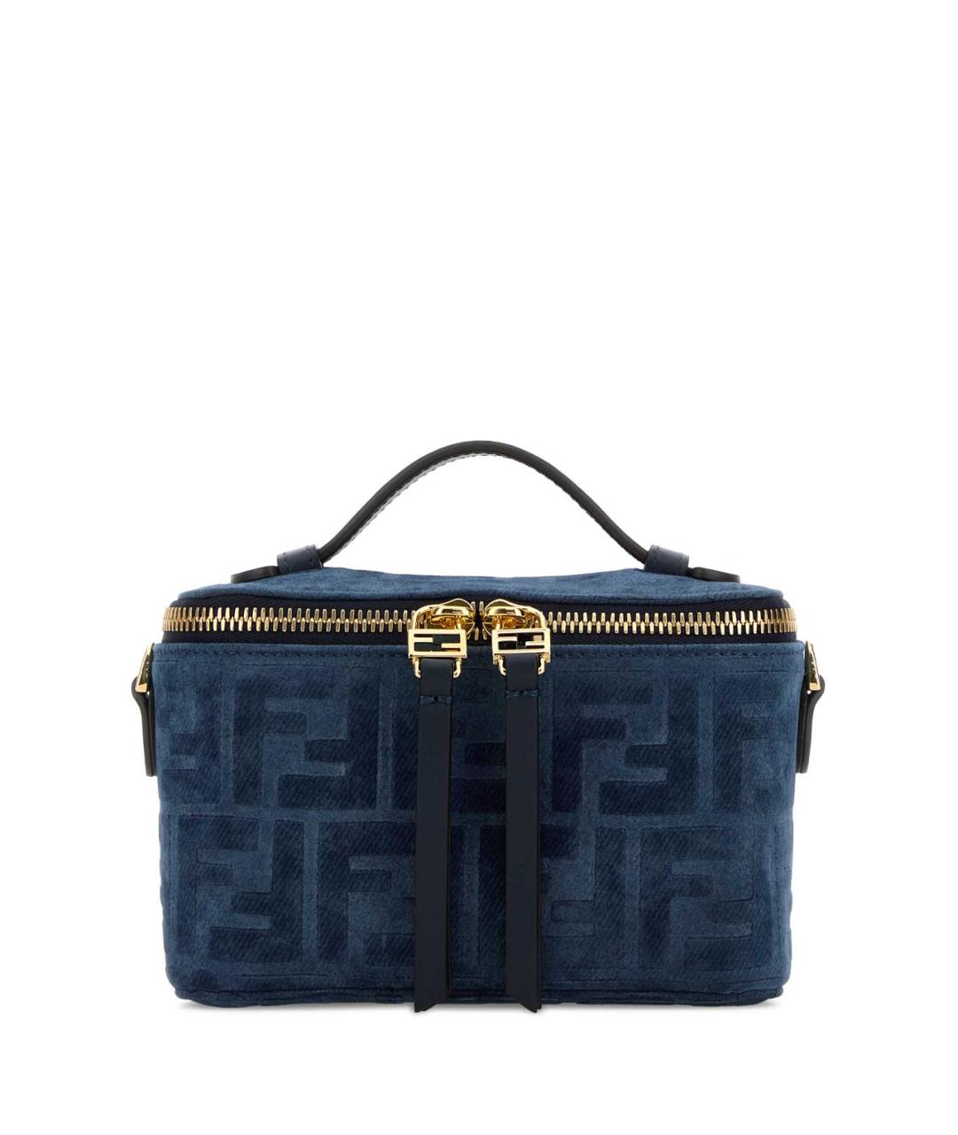 FENDI Синяя тканевая сумка через плечо, фото 1