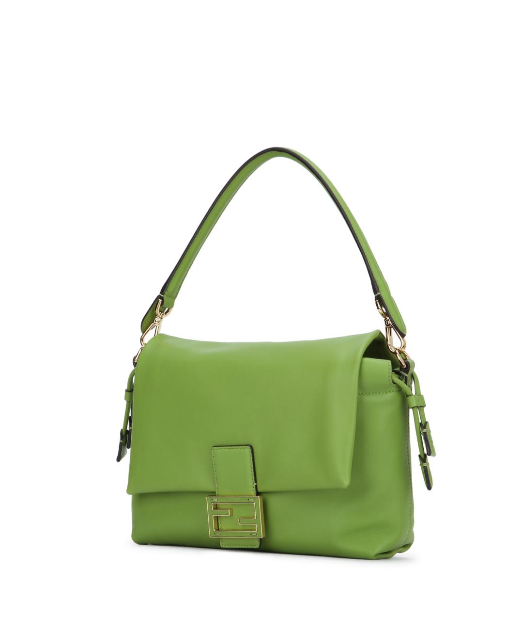 FENDI Зеленая кожаная сумка через плечо, фото 2