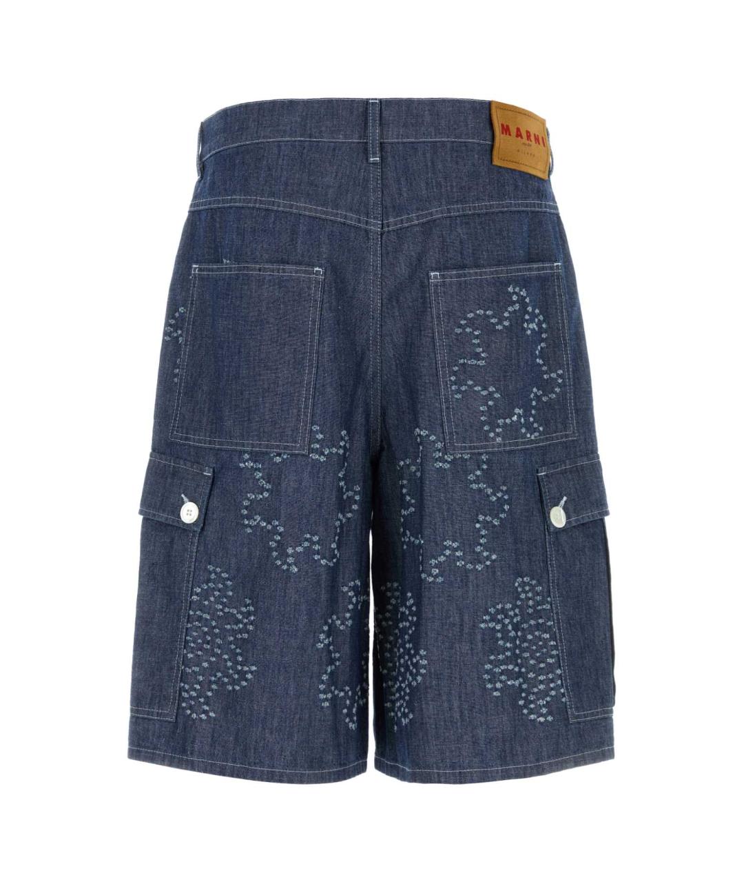 MARNI Синие хлопковые шорты, фото 2