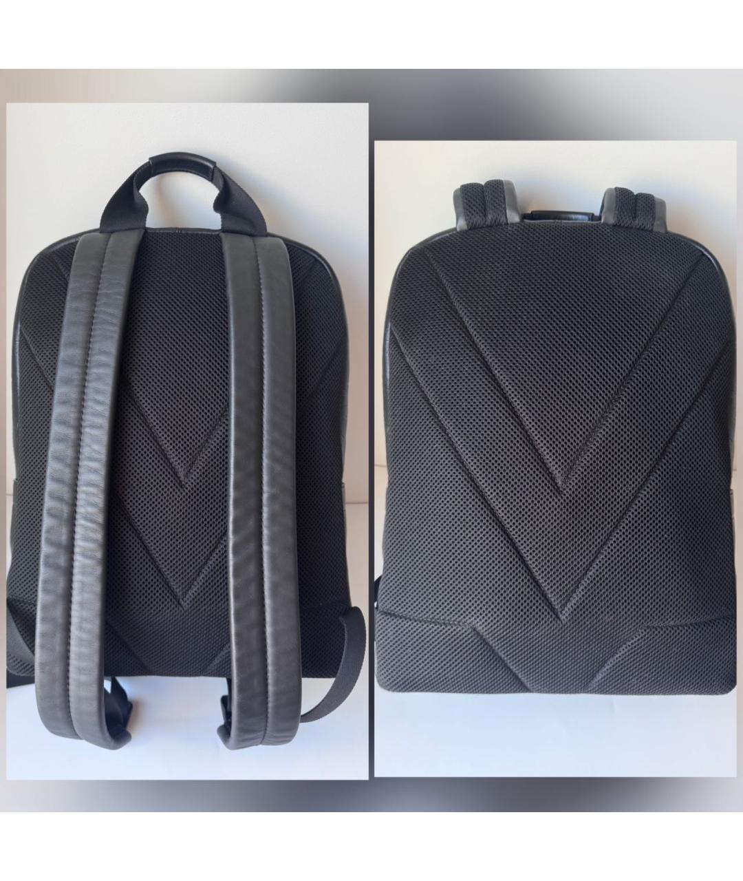 LOUIS VUITTON Черный кожаный рюкзак, фото 4