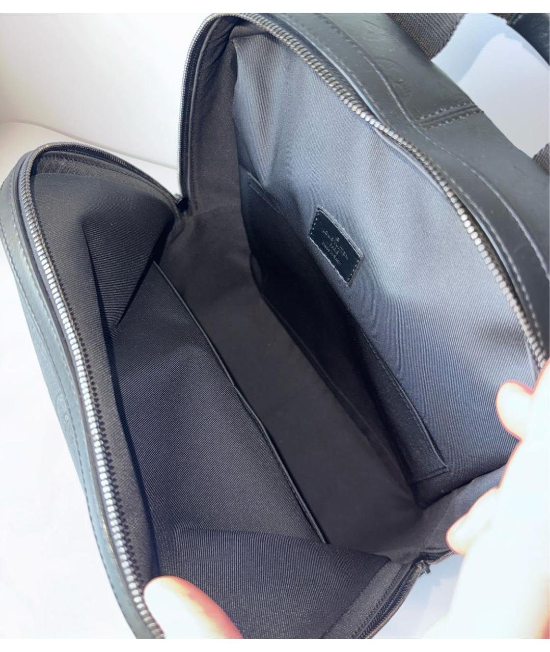 LOUIS VUITTON Черный кожаный рюкзак, фото 8