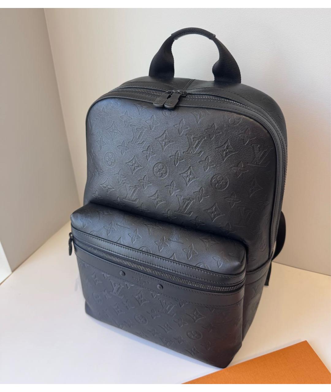 LOUIS VUITTON Черный кожаный рюкзак, фото 3