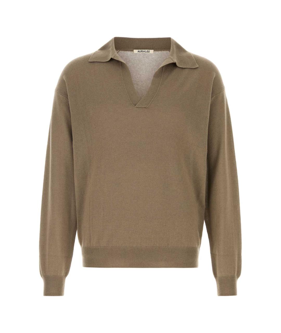AURALEE Бежевый кашемировый джемпер / свитер, фото 1