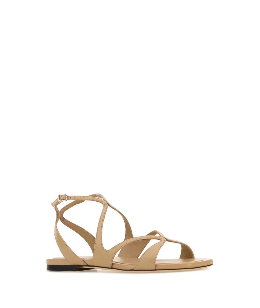 JIMMY CHOO Бежевые кожаные сандалии, фото 2