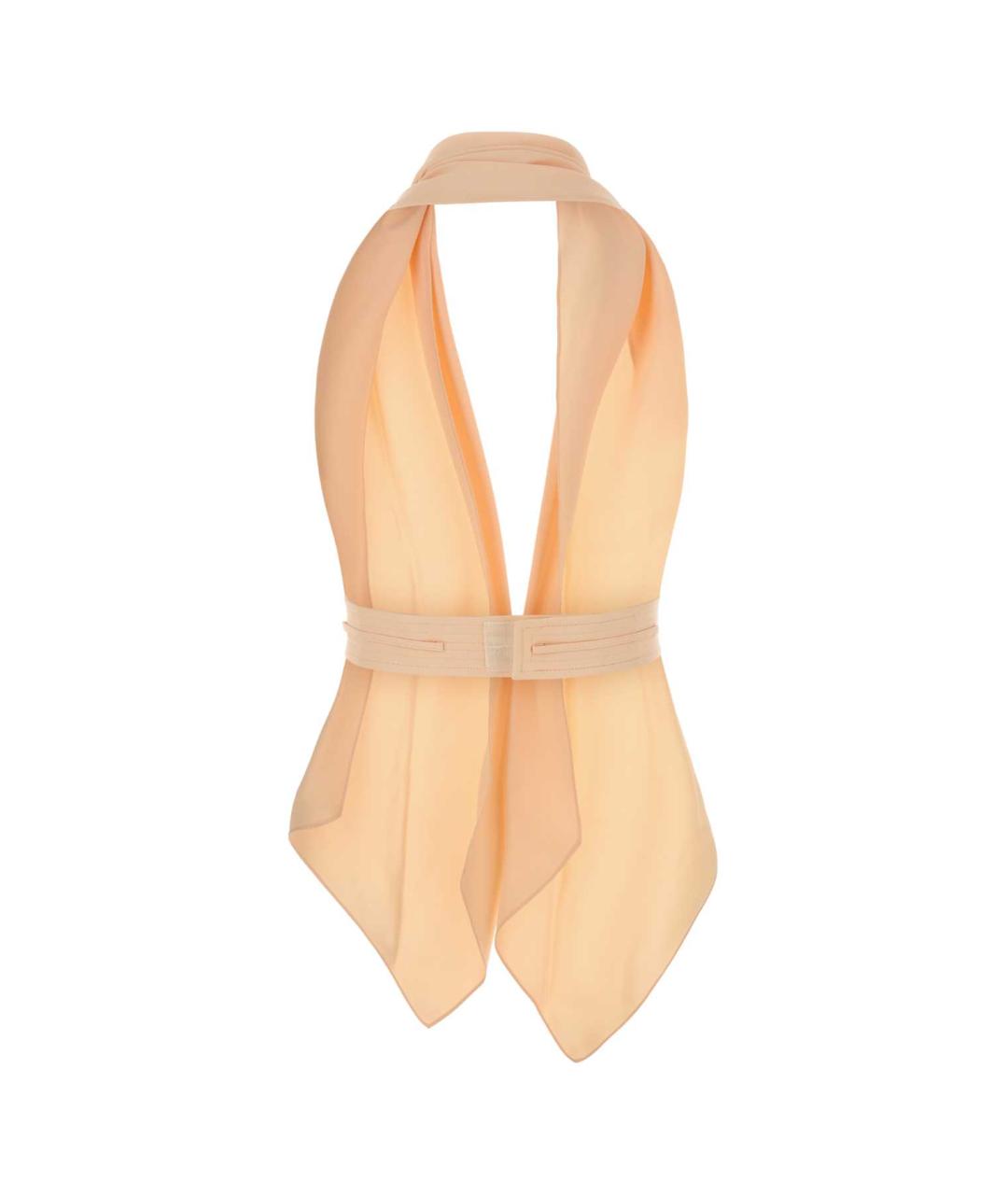 ALBERTA FERRETTI Оранжевая вискозная майка, фото 2