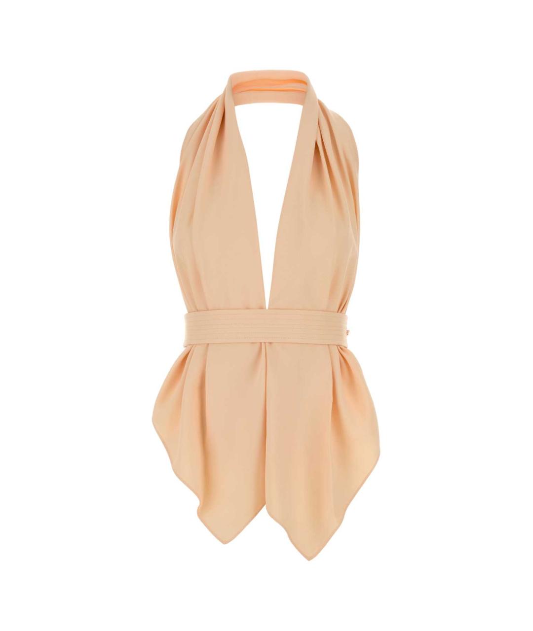 ALBERTA FERRETTI Оранжевая вискозная майка, фото 1