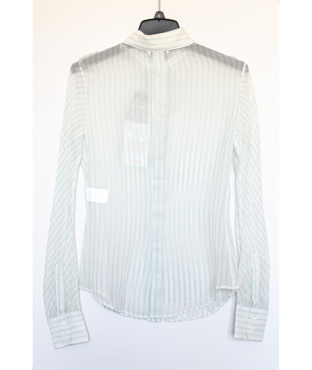 LORO PIANA Бирюзовая шелковая блузы, фото 2