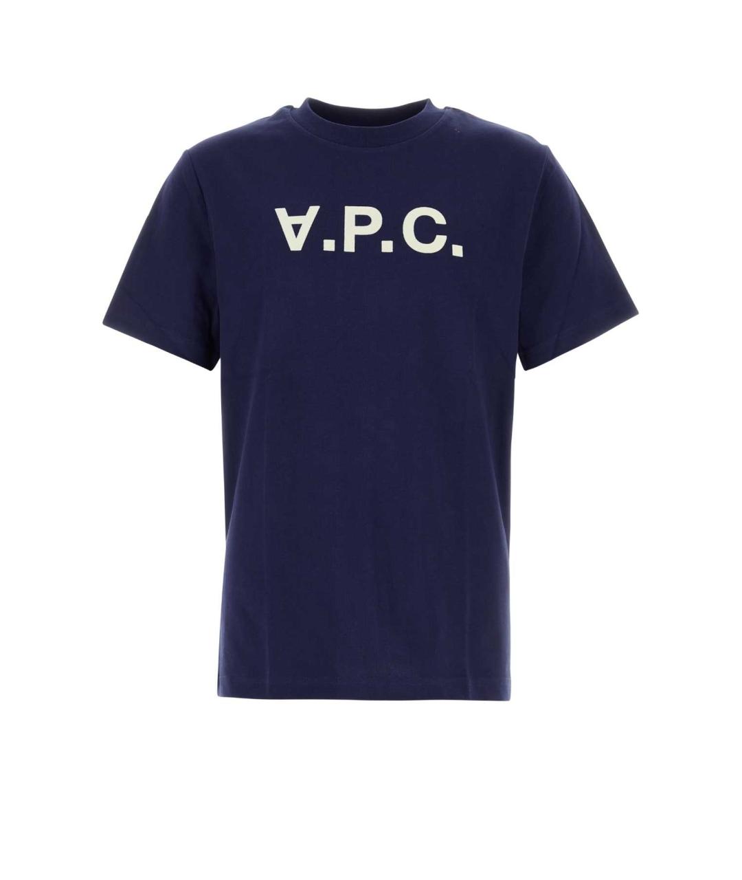 A.P.C. Синяя хлопковая футболка, фото 1