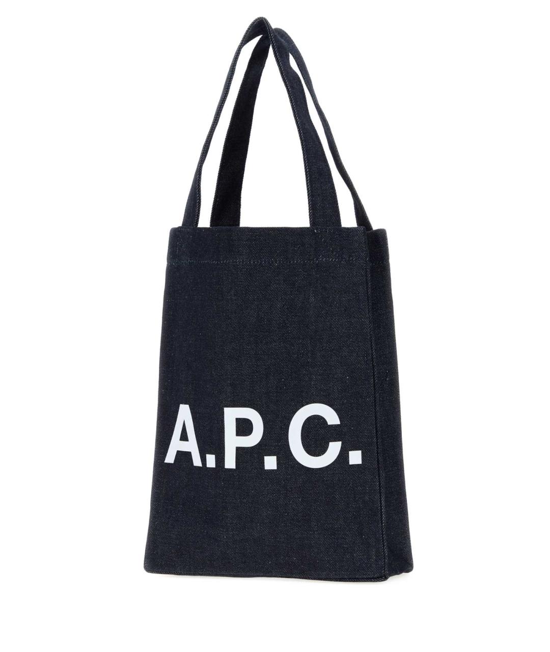 A.P.C. Антрацитовая хлопковая сумка тоут, фото 2
